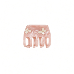 Pince à griffes florale en quartz rose Pince à griffes florale en quartz rose